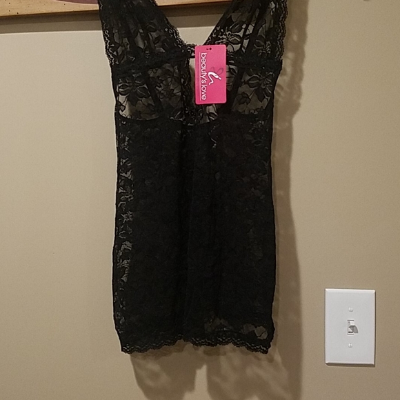 NWT Sexy Beauty's Love Black Lace Lingerie Top - Picture 4 of 6